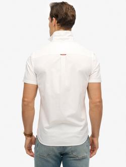 Superdry Oxford Short Sleeve Shirt, Optic - view 2, Optic