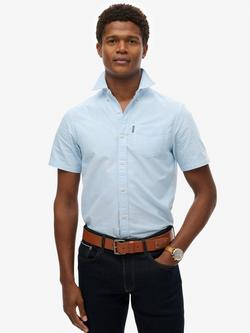 Superdry Oxford Short Sleeve Shirt, Classic Blue