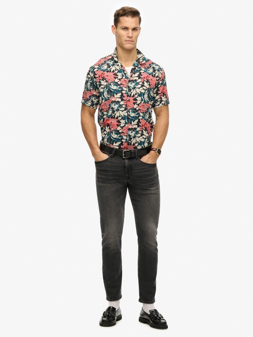 Product image 3 of 6, which shows Superdry Merchant Hawaiian Shirt, Karashishi Navy, S