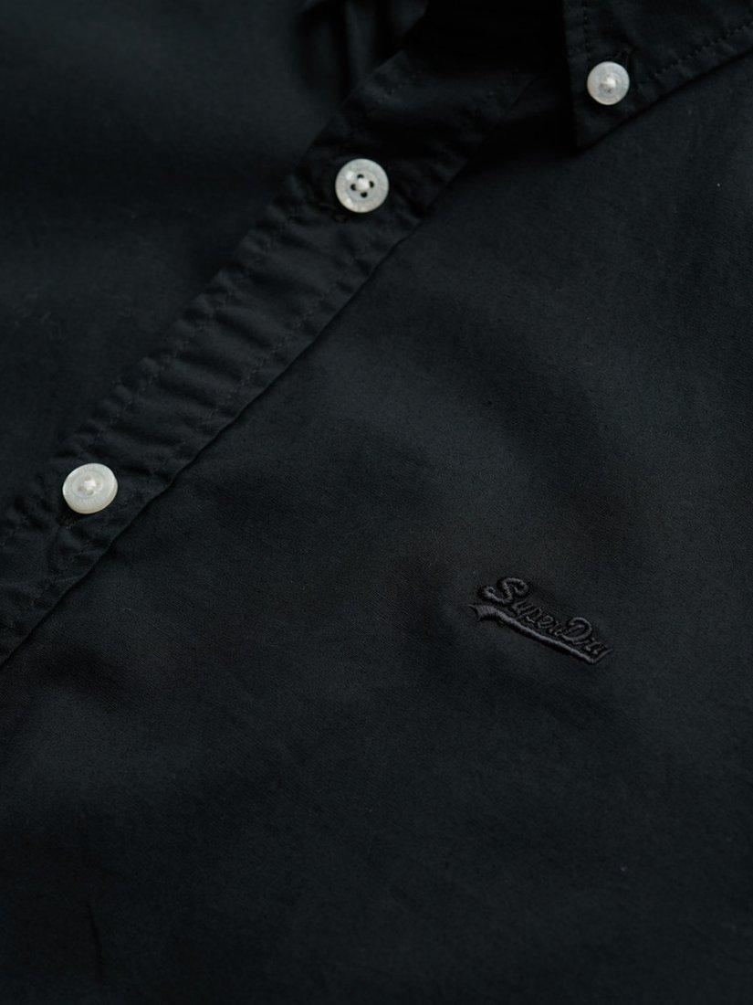 Product image 5 of 5, which shows Superdry Essentials Tailored Lite Long Sleeve Shirt, Black, S