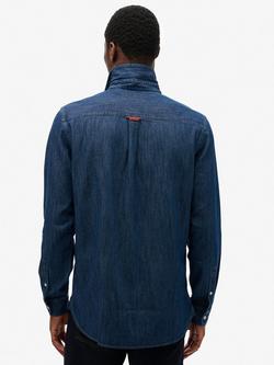Superdry Essential Long Sleeve Denim Shirt - view 2, Rinse Wash
