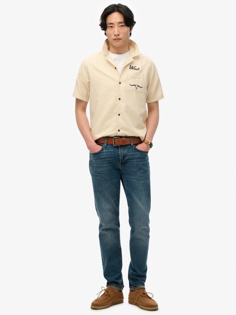 Product image 3 of 5, which shows Superdry Merchant Resort Shirt, Oatmeal Beige, S