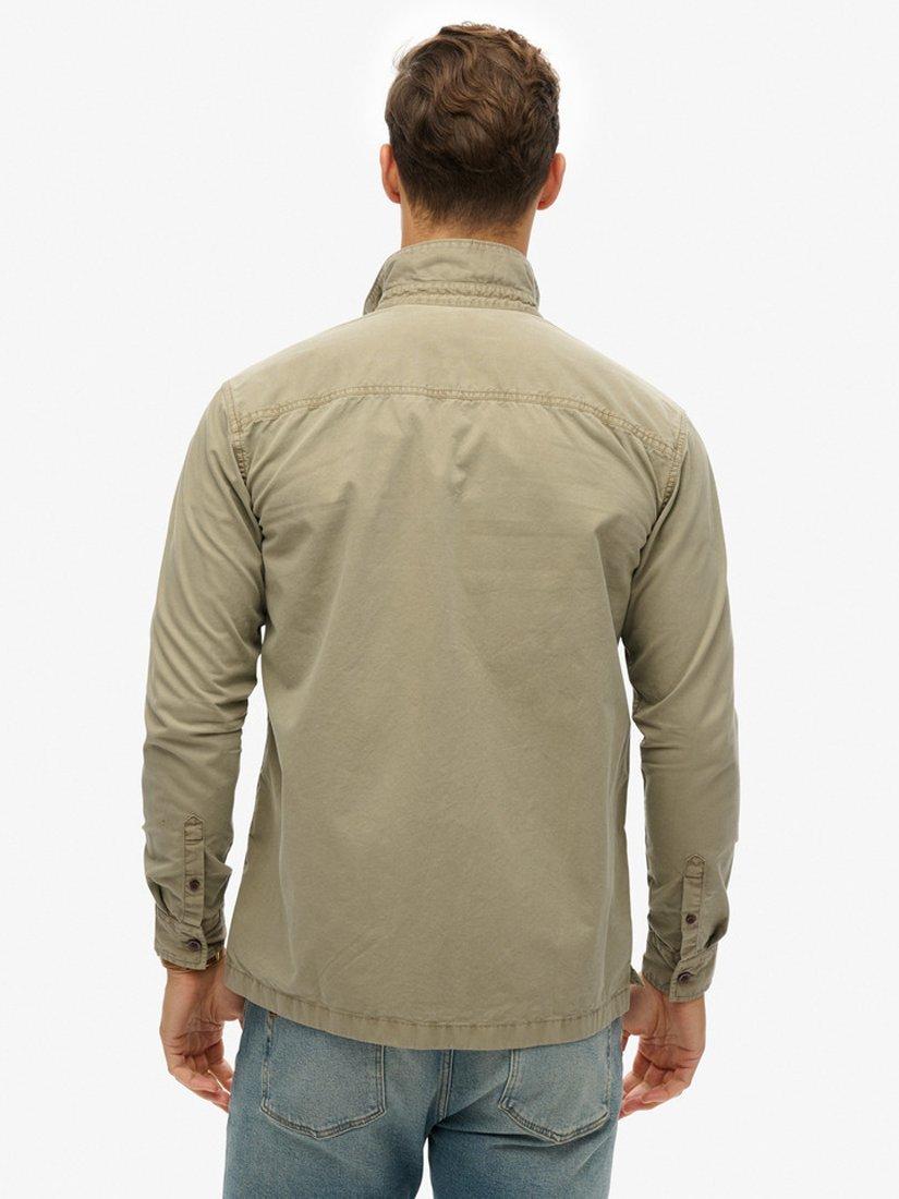 Product image 2 of 5, which shows Superdry Military Long Sleeve Shirt, Light Khaki Green, S