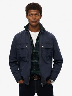 Superdry Essentials Zip Through Jacket, Eclipse Navy, Eclipse Navy