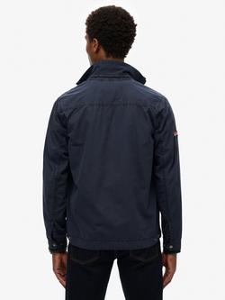 Superdry Essentials Zip Through Jacket, Eclipse Navy - view 2, Eclipse Navy