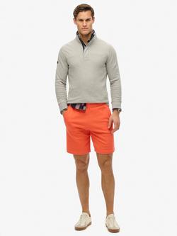 Superdry Essential Logo Jersey Shorts, Varsity Grey Gindle, Hot Coral