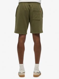 Superdry Micro Logo Cotton Blend Shorts - view 2, Olive Night Green
