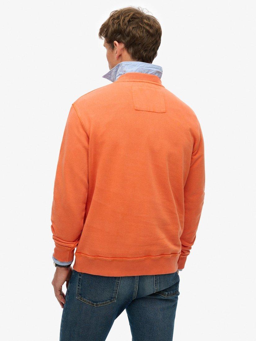 Product image 2 of 5, which shows Superdry Vintage Athletic Crew Sweatshirt, Preppy Orange, S