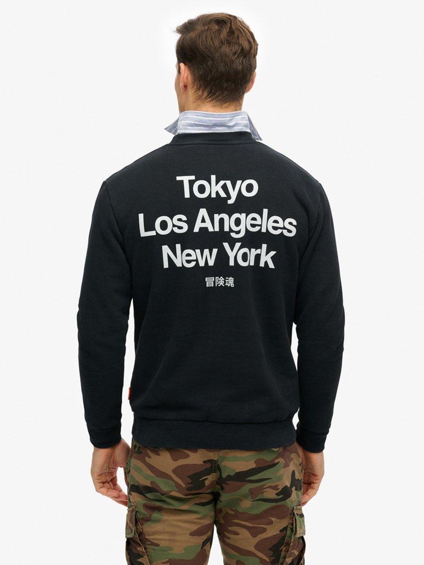 Product image 2 of 4, which shows Superdry Core Logo City Crew Sweatshirt, Black, S