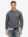 Superdry Core Logo City Crew Sweatshirt, Black, Magma Slate Grey