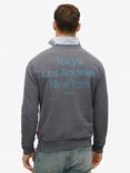 Superdry Core Logo City Crew Sweatshirt, Black, Magma Slate Grey