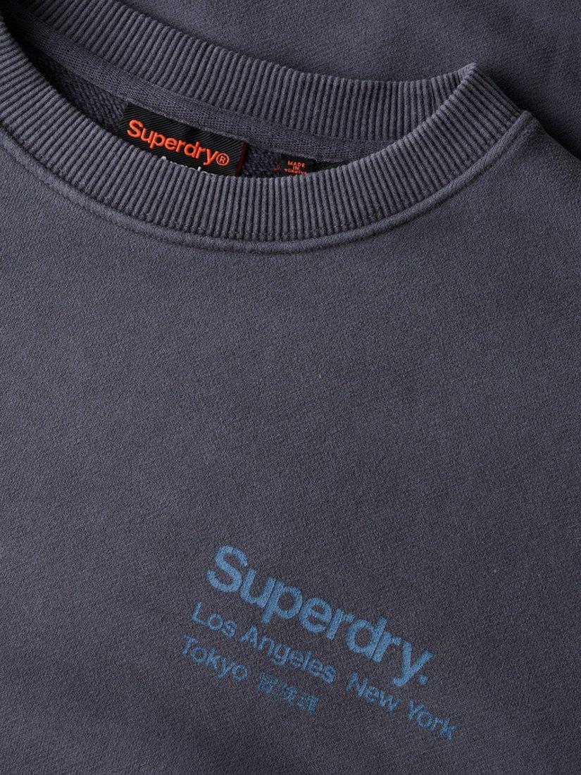 Product image 5 of 5, which shows Superdry Core Logo City Crew Sweatshirt, Magma Slate Grey, S