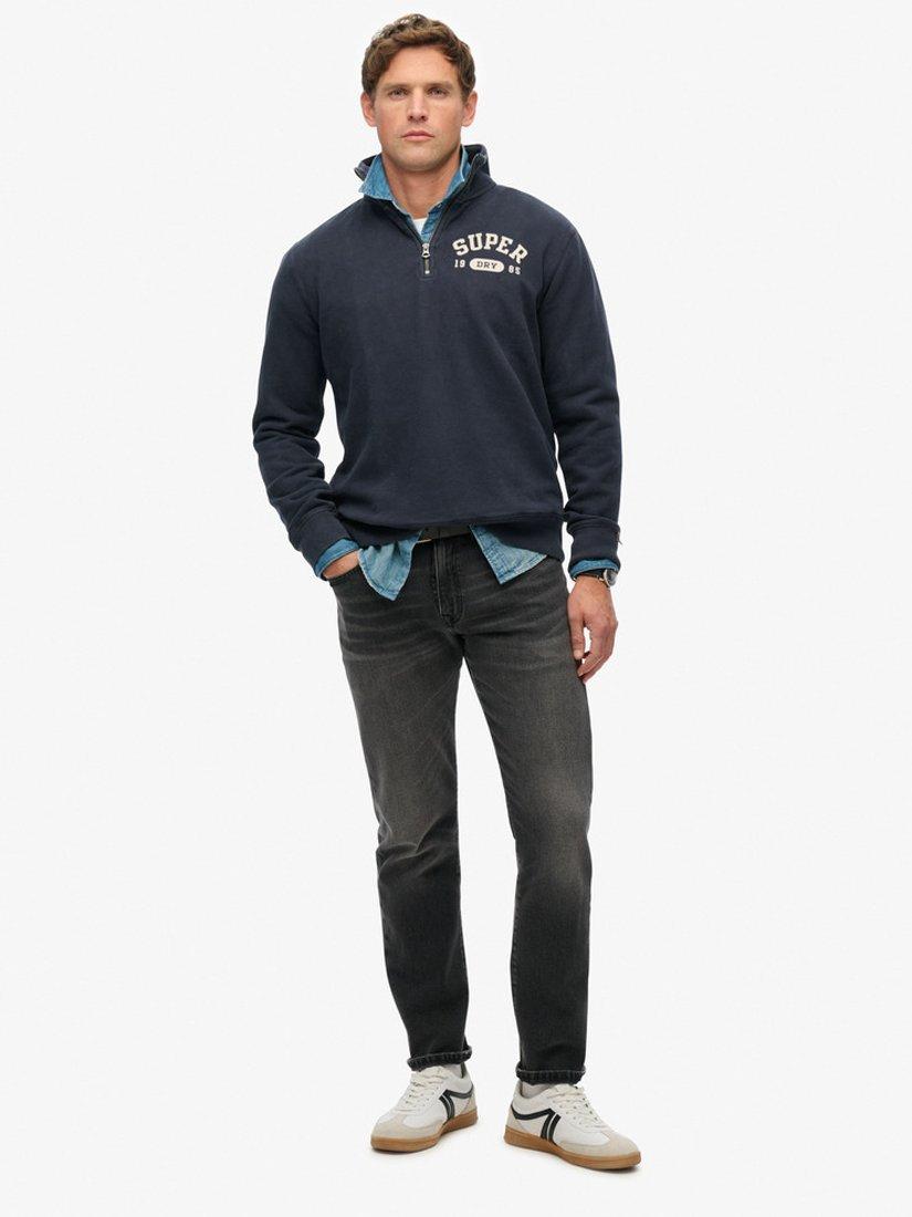 Product image 3 of 5, which shows Superdry Athletic Essentials Half Zip Sweatshirt, Navy, S