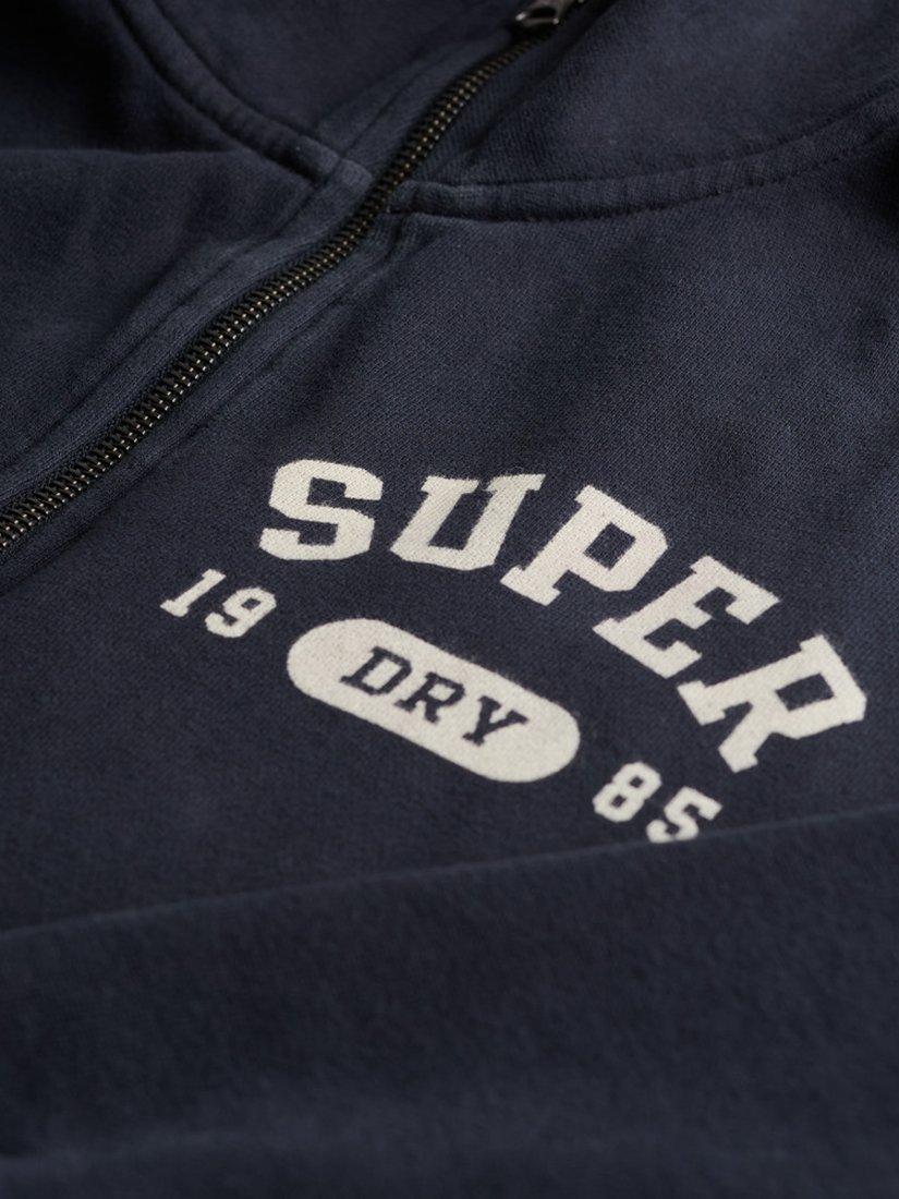 Product image 5 of 5, which shows Superdry Athletic Essentials Half Zip Sweatshirt, Navy, S
