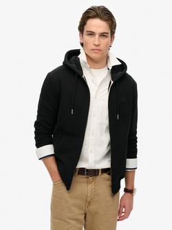 Superdry Essential Logo Zip Hoodie, Black, Black