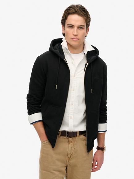 Superdry Essential Logo Zip Hoodie, Black, Black