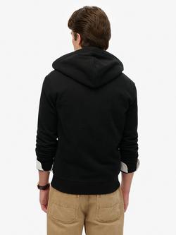 Superdry Essential Logo Zip Hoodie, Black - view 2, Black