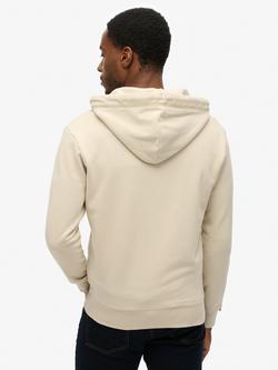 Superdry Essential Logo Zip Hoodie - view 2, Light Stone Beige