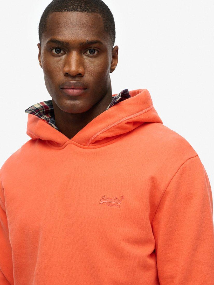 Product image 4 of 4, which shows Superdry Essential Logo Hoodie, Hot Coral, S