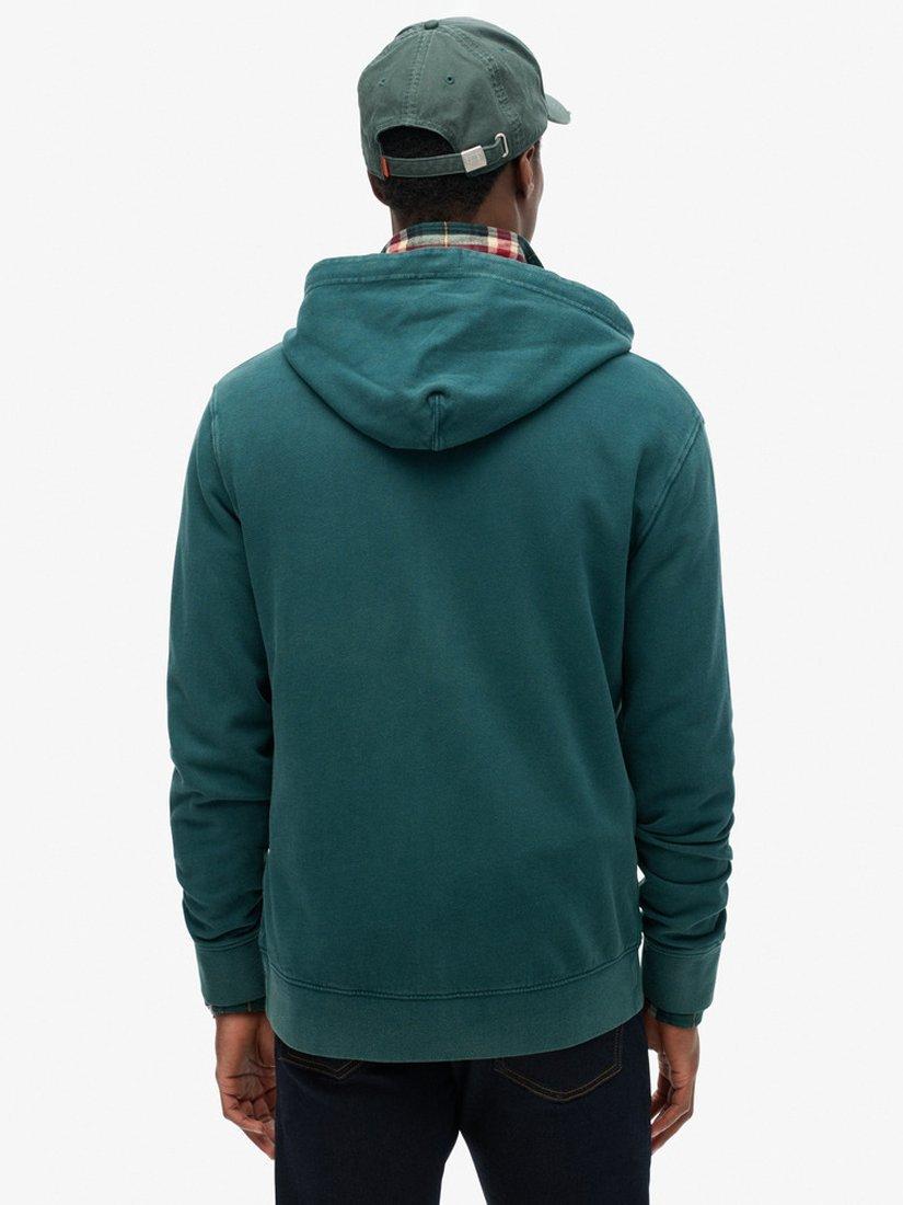 Product image 2 of 11, which shows Superdry Classic Essential Zip Hoodie, Dark Pine Green, S