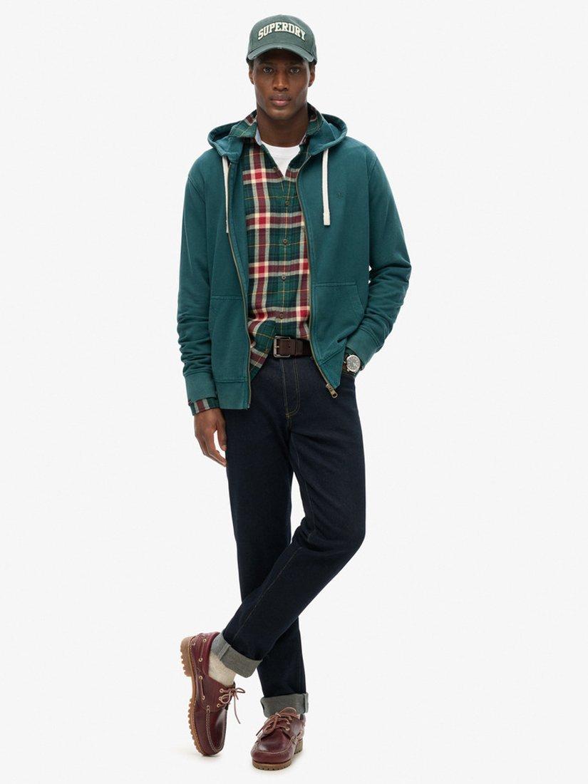 Product image 3 of 11, which shows Superdry Classic Essential Zip Hoodie, Dark Pine Green, S