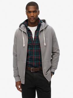 Superdry Classic Essential Zip Hoodie, Charcoal Grey, Charcoal Grey