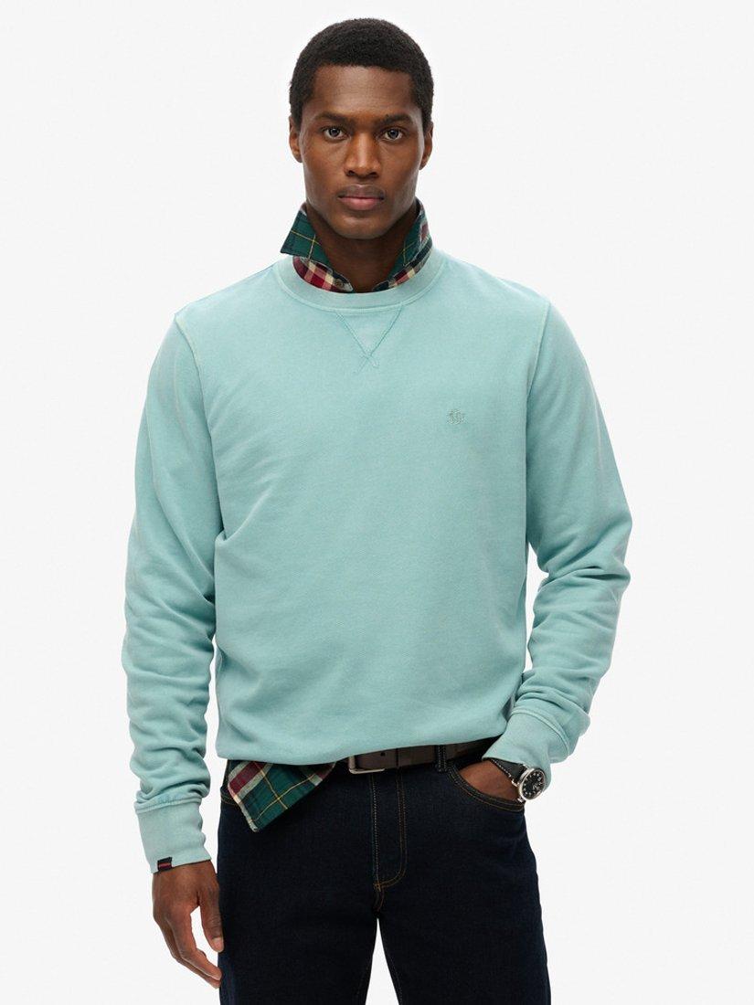 Product image 1 of 4, which shows Superdry Classic Essential Sweatshirt, Cameo Blue, S