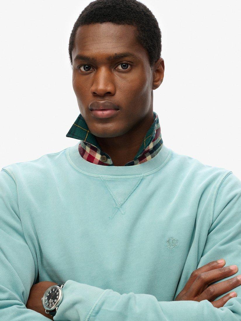 Product image 4 of 4, which shows Superdry Classic Essential Sweatshirt, Cameo Blue, S