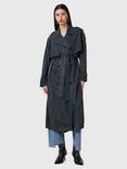 AllSaints Linnie Trench Coat, Bluberry Blue