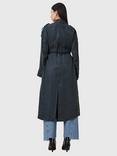 AllSaints Linnie Trench Coat, Bluberry Blue