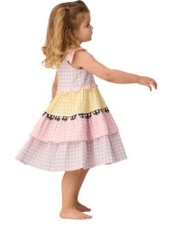 Angel & Rocket Baby Bianka Cotton Dress, Multi - view 2, Multi