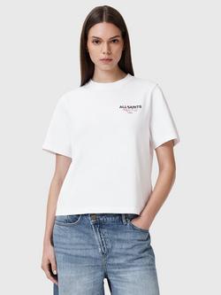 AllSaints Amore Lisa Organic Cotton Regular Fit T-Shirt, White