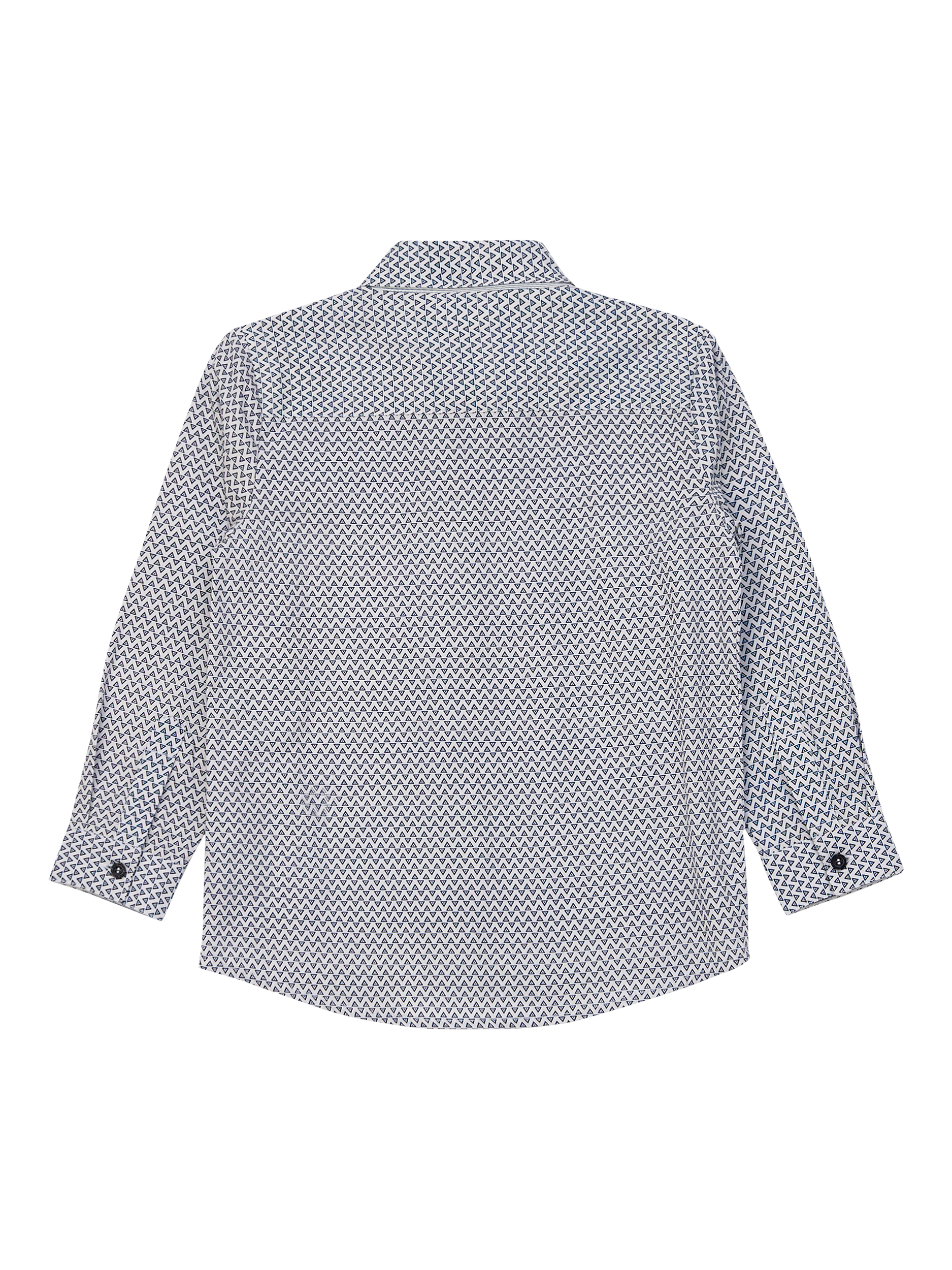 Product image 5 of 6, which shows Angel & Rocket Kids' Cotton Geometric Print Shirt, White/Multi, 3 years