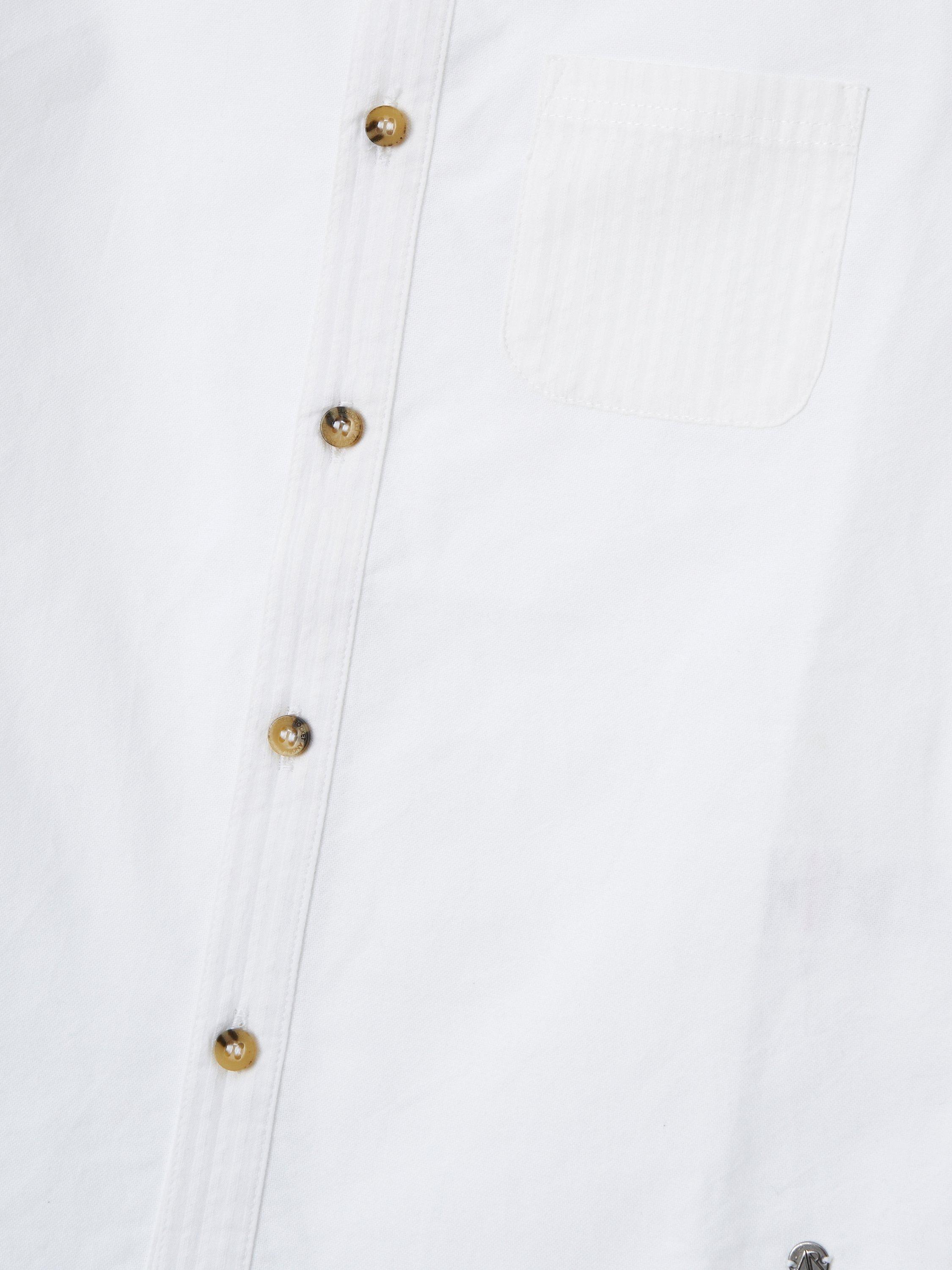 Product image 7 of 7, which shows Angel & Rocket Kids' Chase Cotton Textured Block Shirt, White/Multi, 3 years