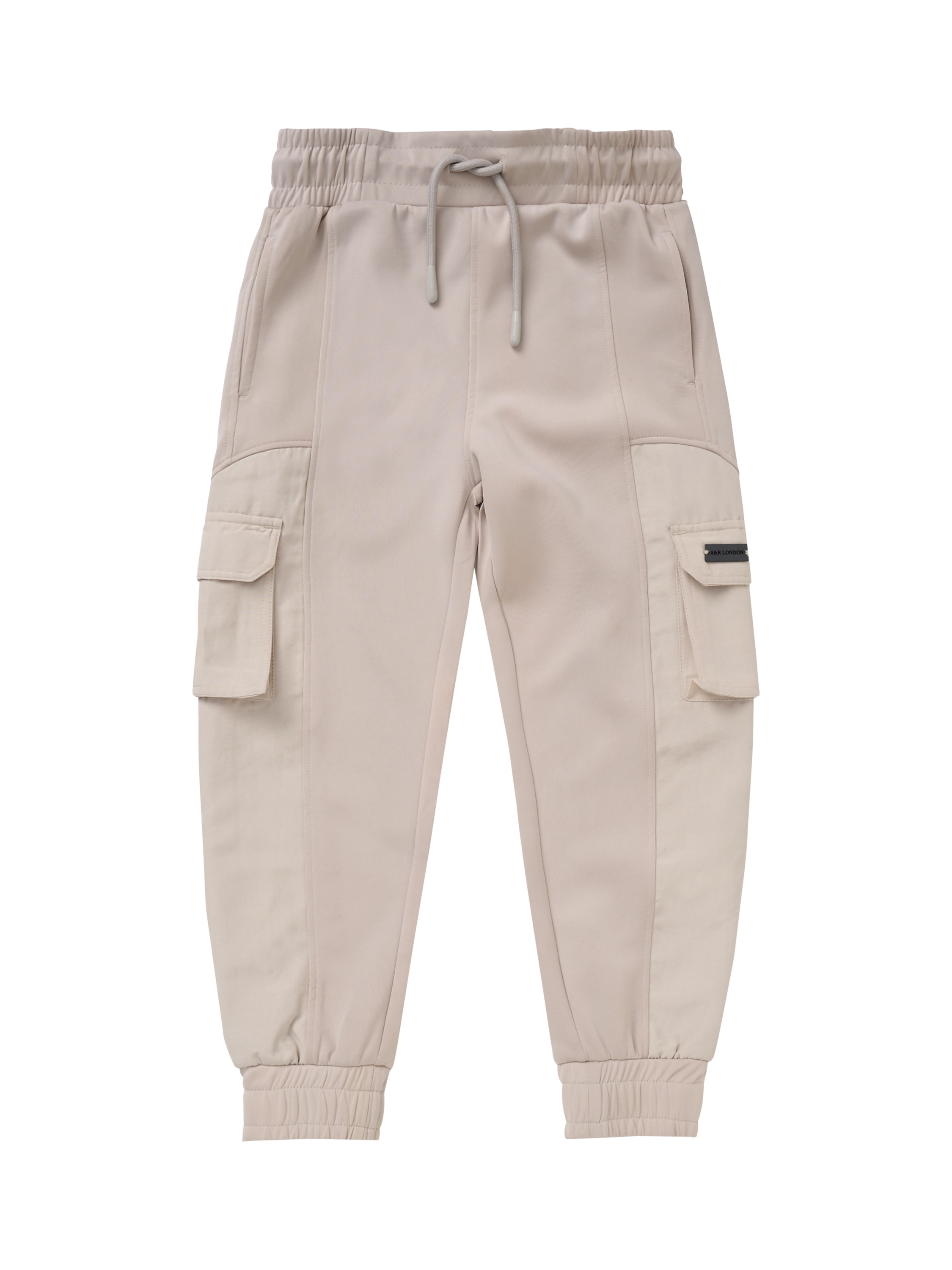 Product image 6 of 8, which shows Angel & Rocket Kids' Cargo Joggers, Cream, 3 years