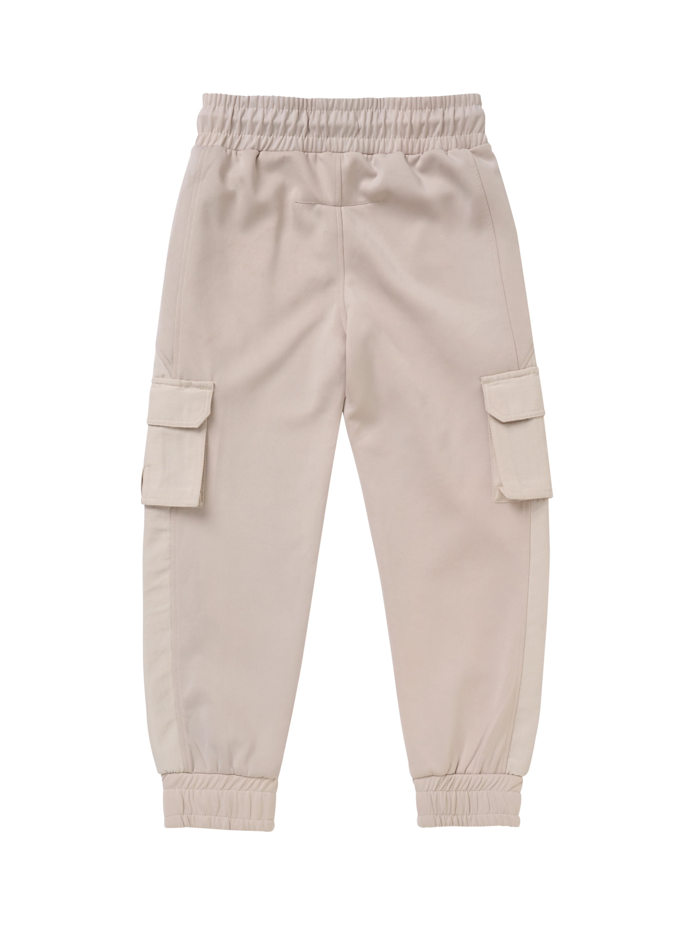 Product image 7 of 8, which shows Angel & Rocket Kids' Cargo Joggers, Cream, 3 years