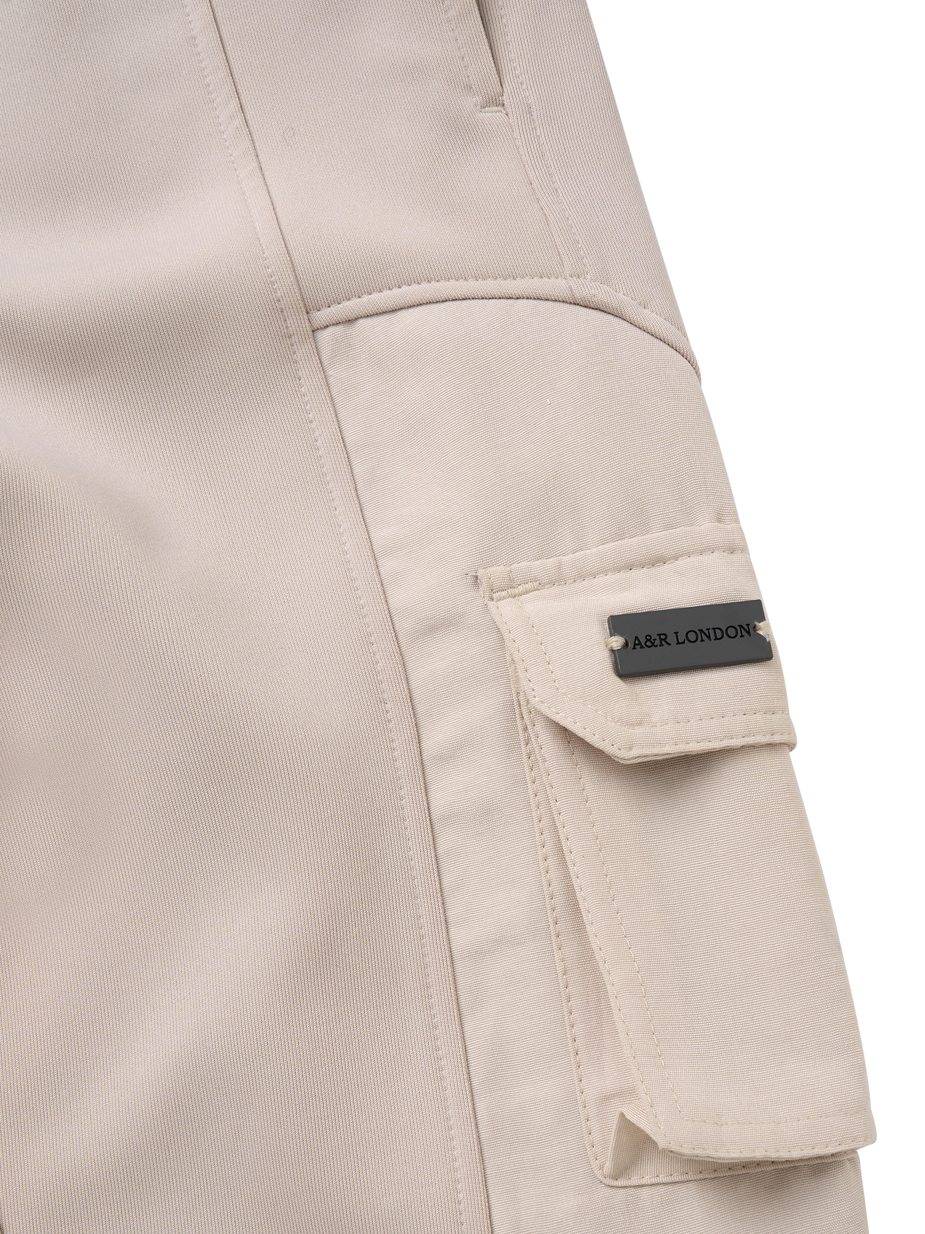 Product image 8 of 8, which shows Angel & Rocket Kids' Cargo Joggers, Cream, 3 years