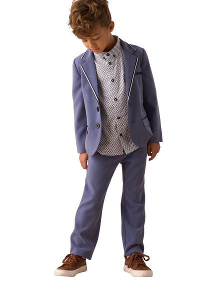 Angel & Rocket Kids' Smart Trousers, Blue - view 2, Blue