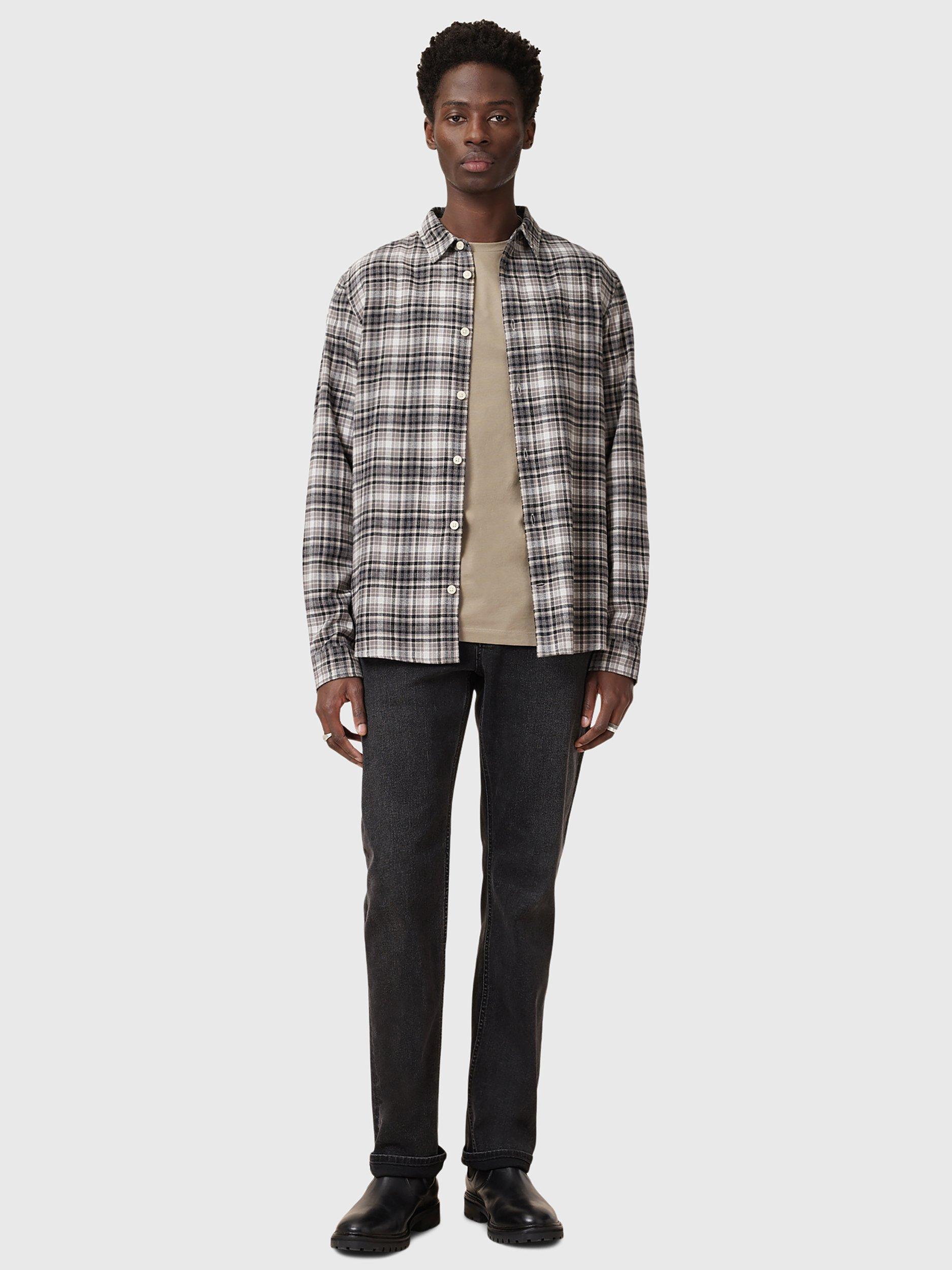 Product image 7 of 7, which shows AllSaints Brace Crew Cotton T-Shirt, Brown, M