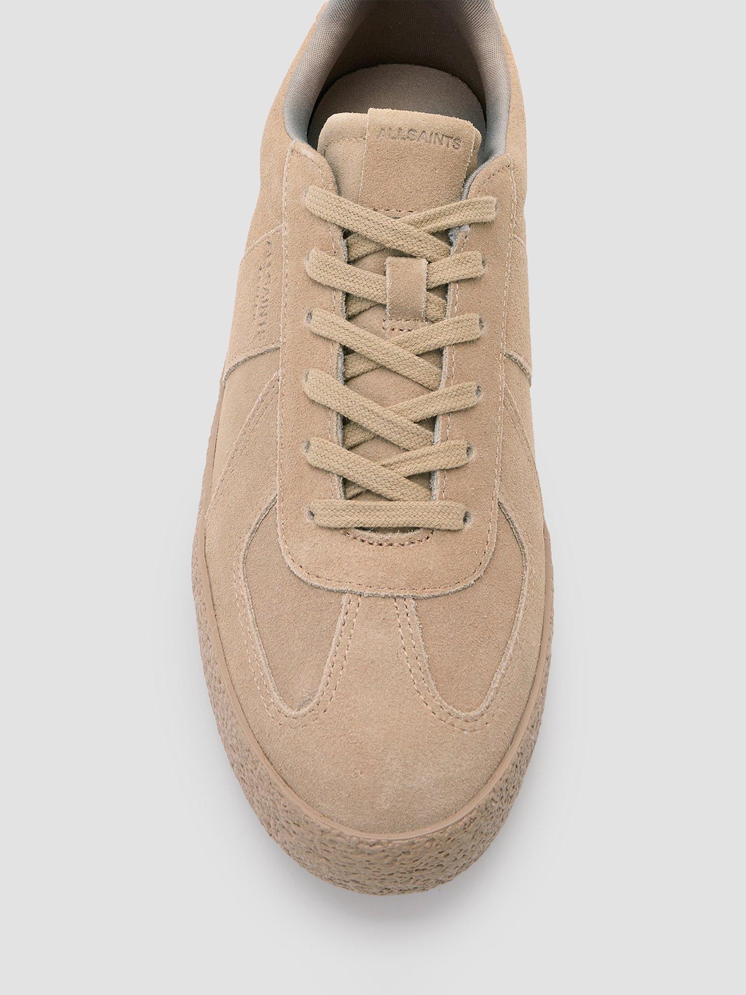 Product image 2 of 5, which shows AllSaints Jaimee Suede Trainers, Natural Sand, EU40