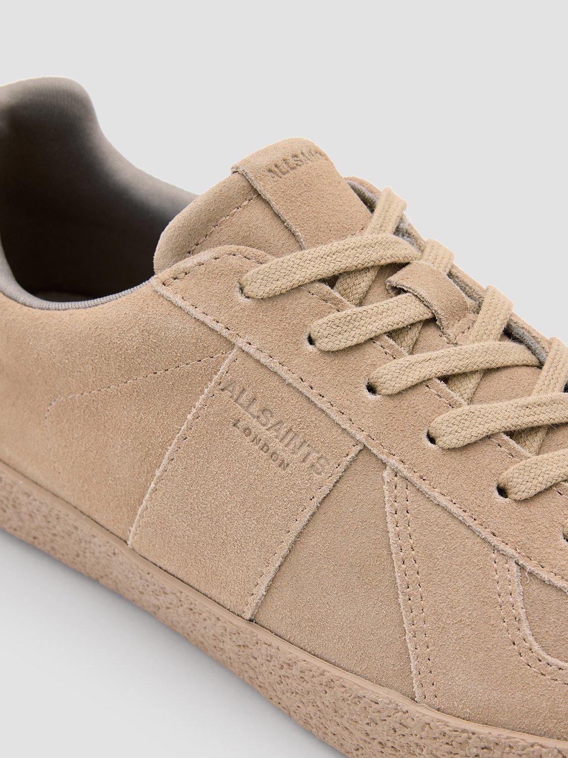 Product image 4 of 5, which shows AllSaints Jaimee Suede Trainers, Natural Sand, EU40