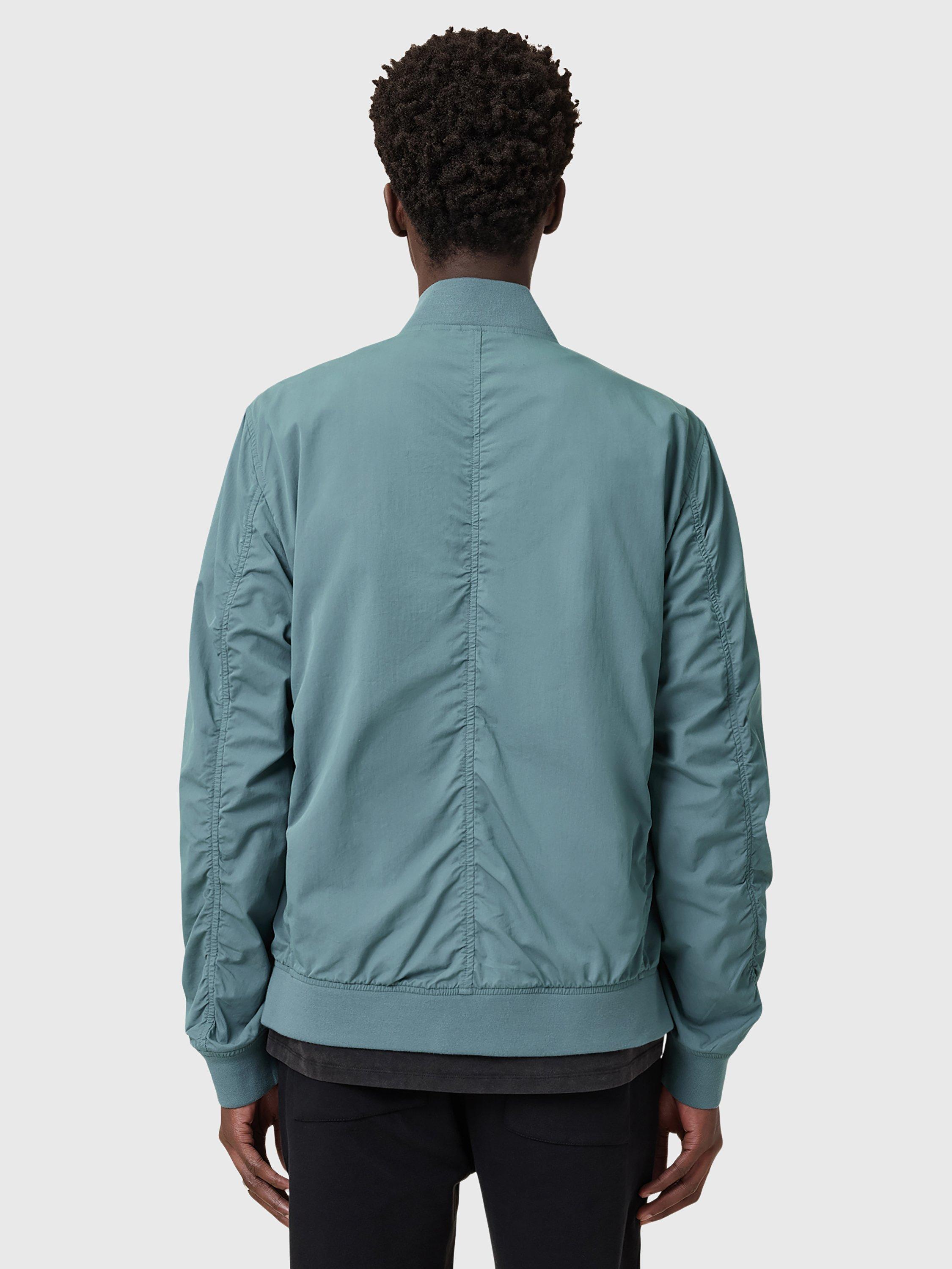 Product image 2 of 9, which shows AllSaints Bassett Bomber Jacket, Mid Blue, L