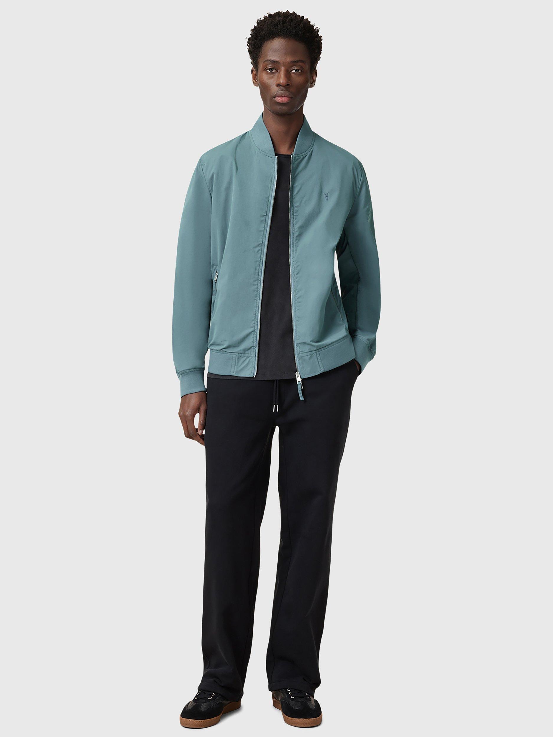 Product image 3 of 9, which shows AllSaints Bassett Bomber Jacket, Mid Blue, L