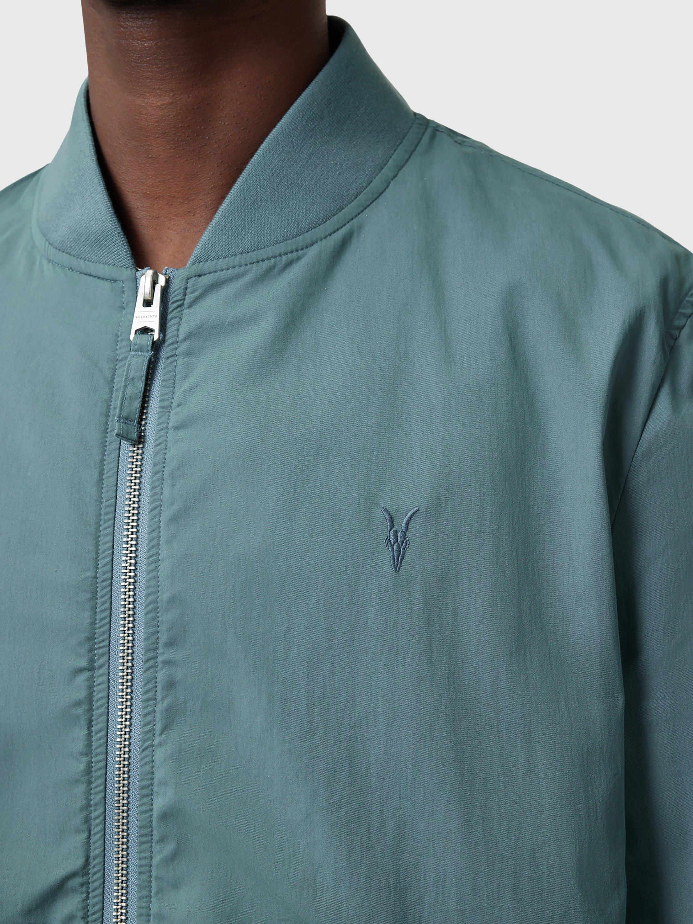 Product image 8 of 9, which shows AllSaints Bassett Bomber Jacket, Mid Blue, L