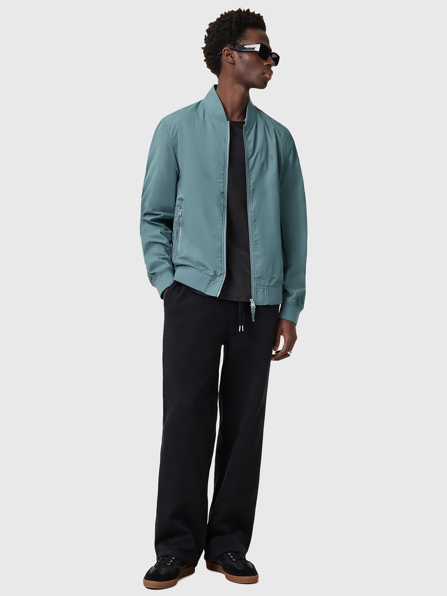 Product image 9 of 9, which shows AllSaints Bassett Bomber Jacket, Mid Blue, L