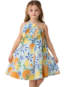 Angel & Rocket Kids' Carrie Swing Corsage Dress, Multi, Multi