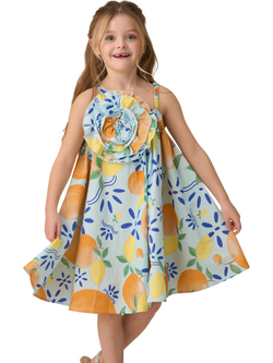 Angel & Rocket Kids' Carrie Swing Corsage Dress, Multi - view 2, Multi
