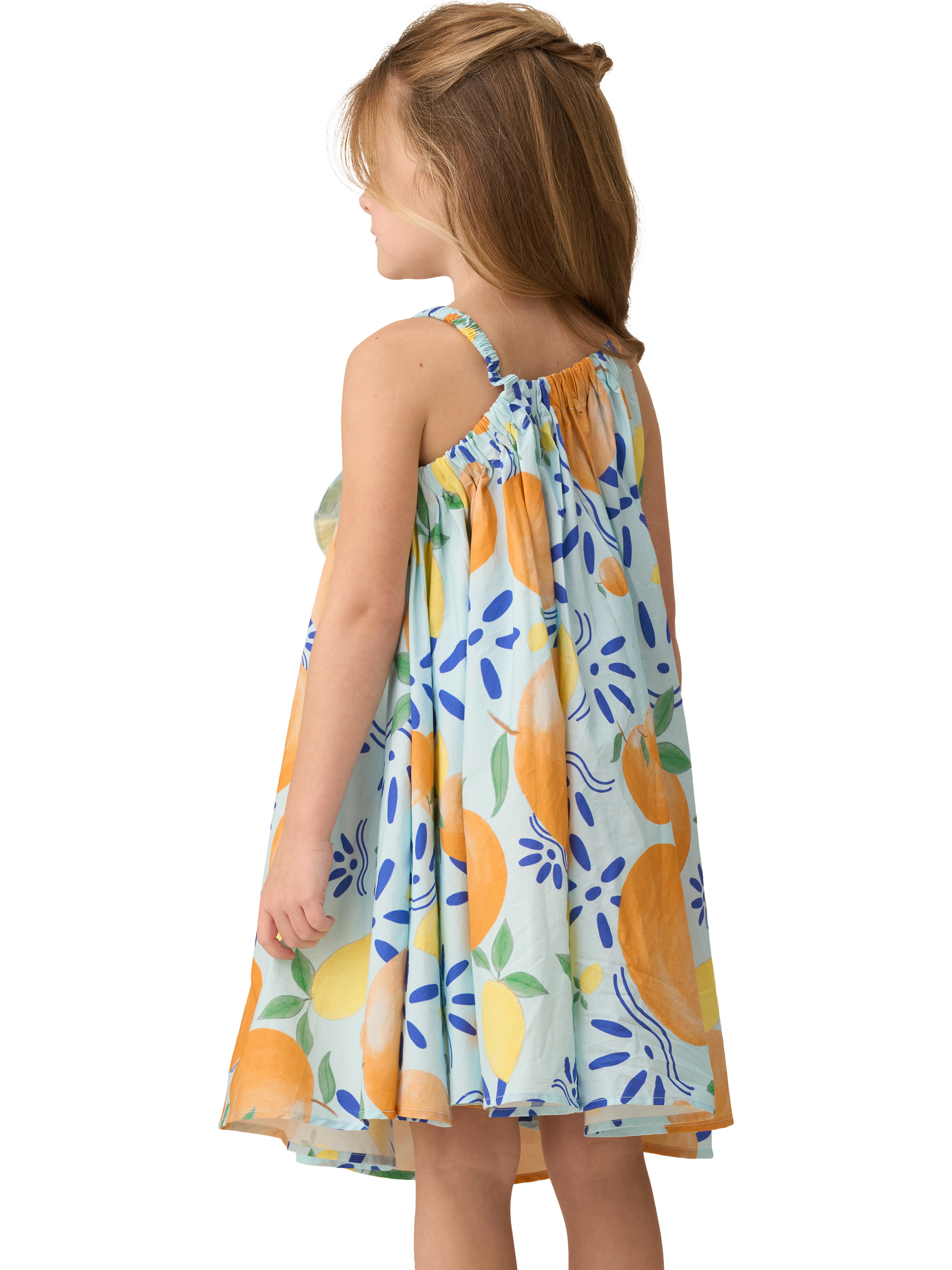 Product image 3 of 7, which shows Angel & Rocket Kids' Carrie Swing Corsage Dress, Multi, 3 years