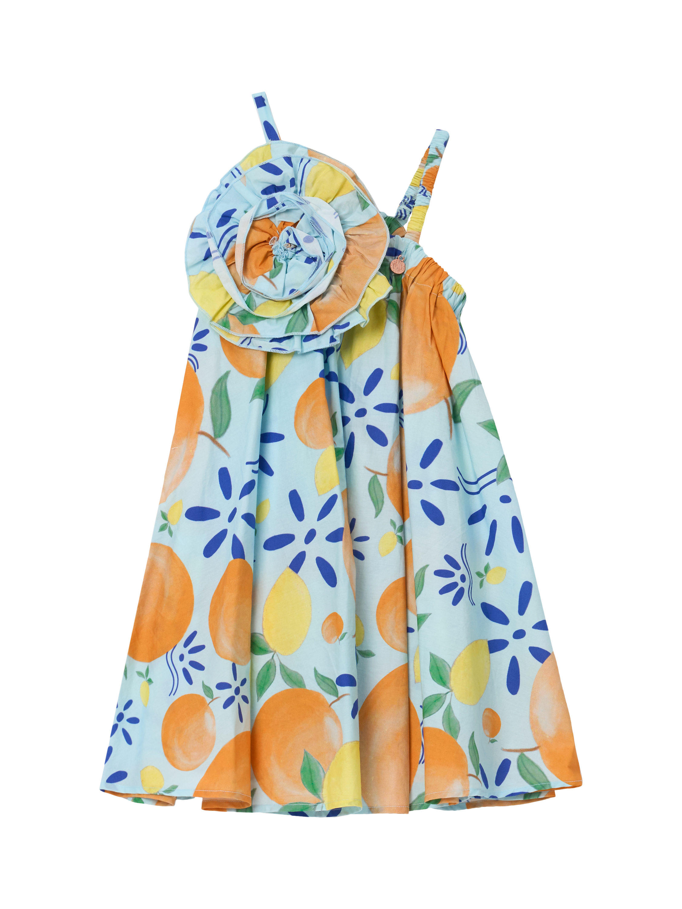 Product image 5 of 7, which shows Angel & Rocket Kids' Carrie Swing Corsage Dress, Multi, 3 years