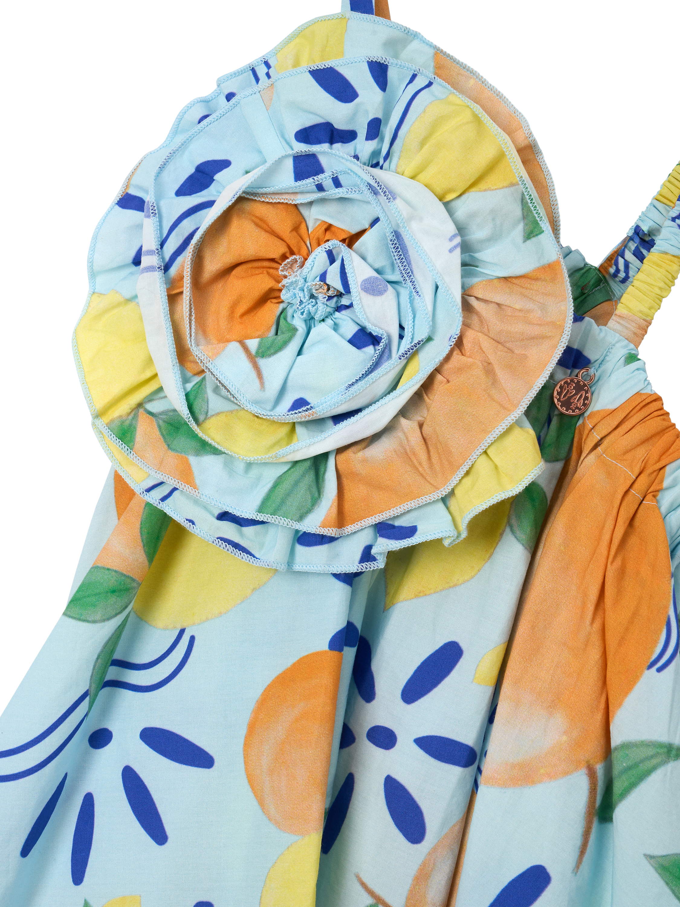 Product image 7 of 7, which shows Angel & Rocket Kids' Carrie Swing Corsage Dress, Multi, 3 years